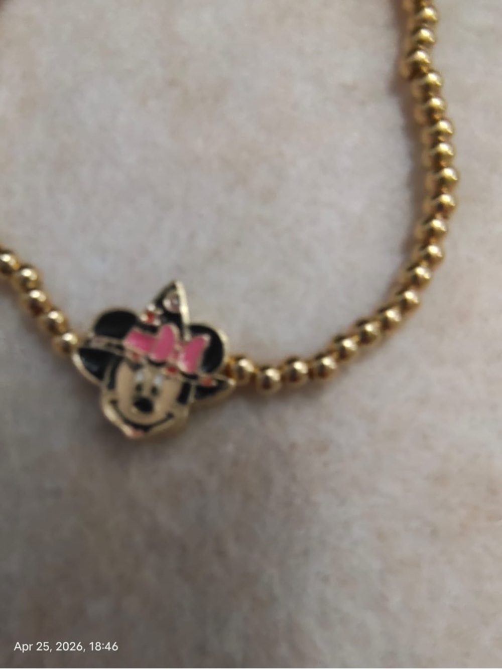 NWOT Baublebar Disney Bracelet Mickey And Minnie Mouse Beads Stretch Set Of 2 - Picture 3 of 5